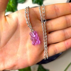 Cute gummy bear necklace 8in can extend to 9/12in